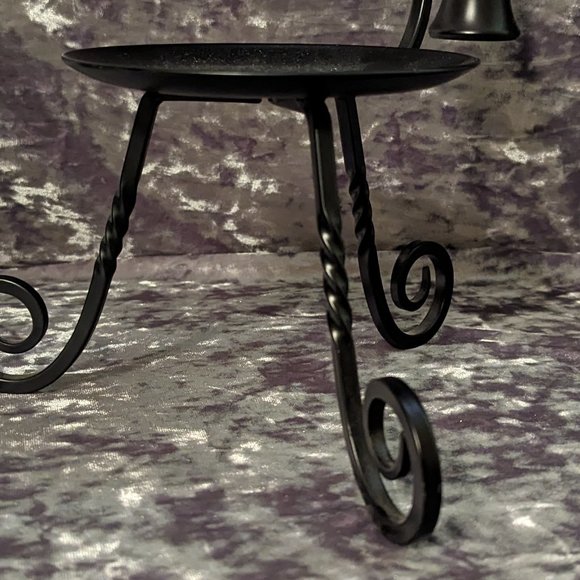 Discontinued Partylite Barrington Black Iron Candle Holder with Snuffer EUC - Picture 2 of 8